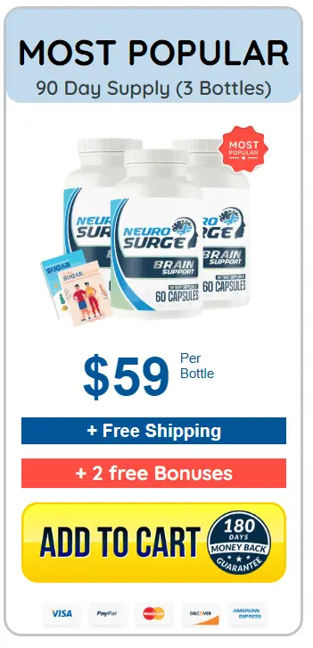 NeuroSurge 90 Day Supply - Popular 3 Bottle Package
